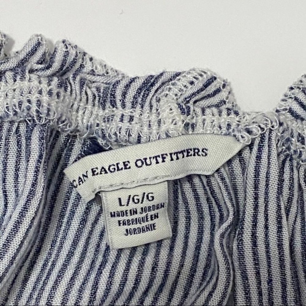 American Eagle Off Shoulders Button Down Shirt L - image 6